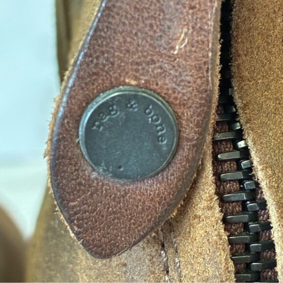 Rag & Bone Women’s Newbury Heeled Ankle Boots Distressed Brown Suede Size 37 - Picture 8 of 16